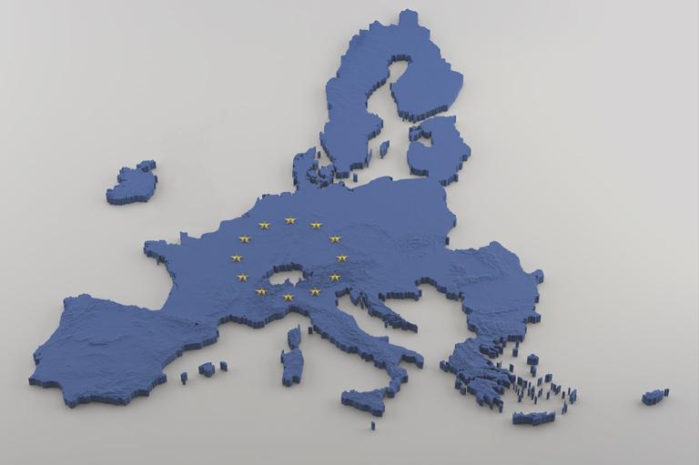 Makieta mapy Unii Europejskiej